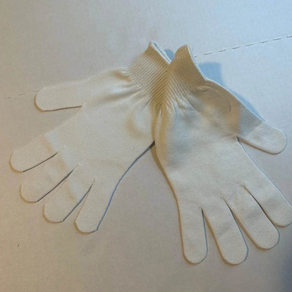 Asics Thermax Gloves Glove Liners Unisex M/L White Reflective Logo ZC755M-01 NWT